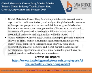 Global Metastatic Cancer Drug Market
