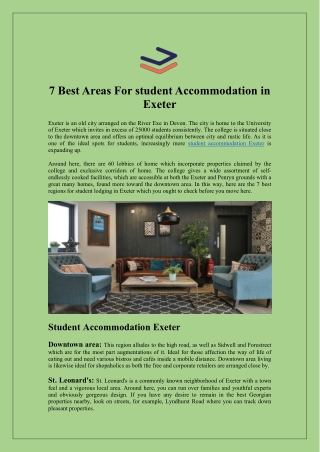 7 Best Areas For Student Accommodation in Exeter