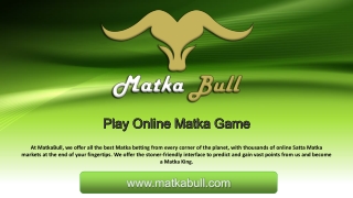 Play Online Matka Game - Matka Bull App