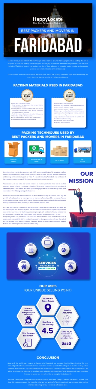 Best Packers and Movers in Faridabad