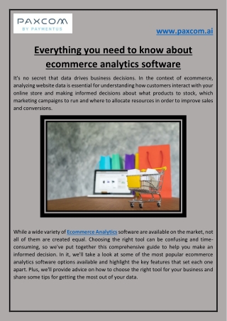 Everything you need to know about ecommerce analytics software
