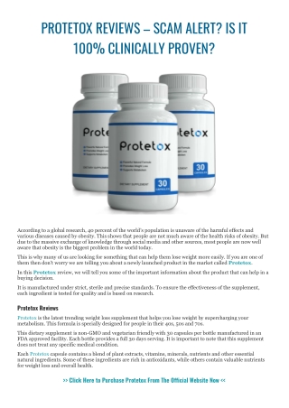 PROTETOX REVIEWS