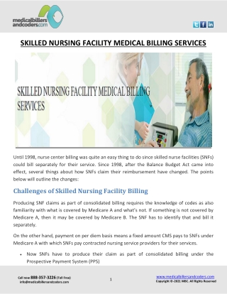 SKILLED NURSING FACILITY MEDICAL BILLING SERVICES