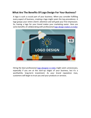 What Are The Benefits Of Logo Design For Your Business