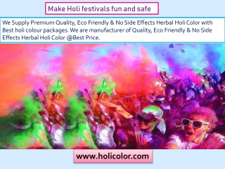 Herbal holi gulal Powder to celebrate festival of colours