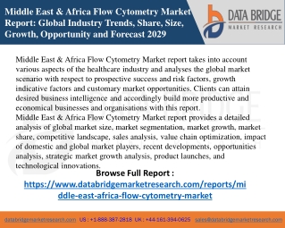 Middle East & Africa Flow Cytometry Market PDF