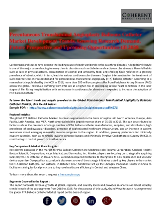 Percutaneous Transluminal Angioplasty Balloons Catheter Market