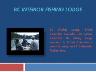 BC Interior Fishing Lodge