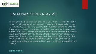 Best Repair Phones Near Me  Mobilerepairfactory.com.au