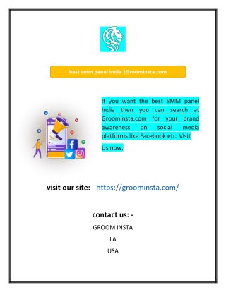 best smm panel india Groominstcom