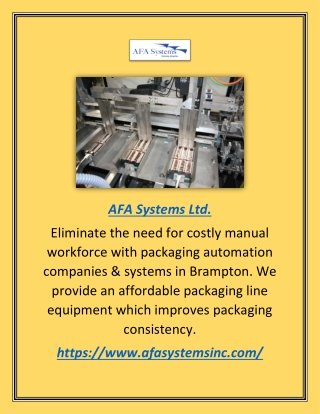 AFA Systems Ltd. – Engineered Packaging Automation Systems