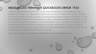 A complete guide to resolve QuickBooks error 1935 instantly