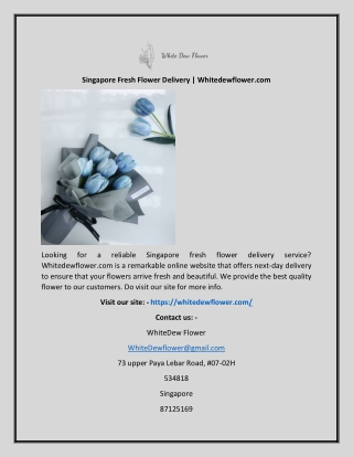 Singapore Fresh Flower Delivery