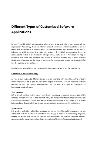 Types of Custom Software Development (1)