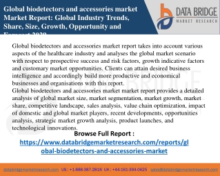 Global biodetectors and accessories market