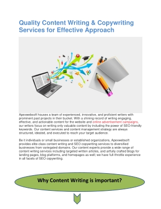 Content Writing & Copywriting  Services