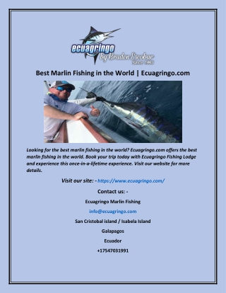 Best Marlin Fishing in the World