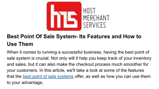 Best-point-of-sale-system