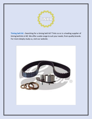 Timing Belt Kit  Tinkr.co.nz