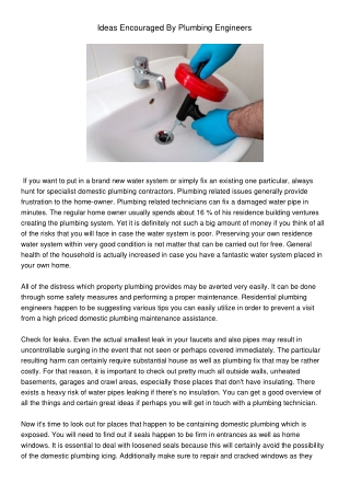 IdeasEncouragedByPlumbingEngineers