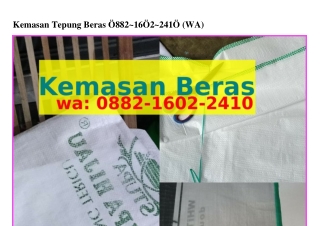 Kemasan Tepung Beras