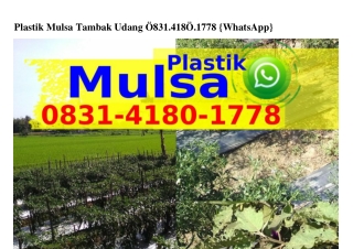 Plastik Mulsa Tambak Udang 0831•ㄐ180•1778(whatsApp)