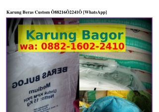 Karung Beras Custom