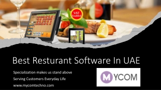 Best Resturant Software In UAE