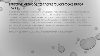 A quick way to troubleshoot QuickBooks Error 15241