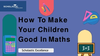 How To Make Your Children Good In Maths