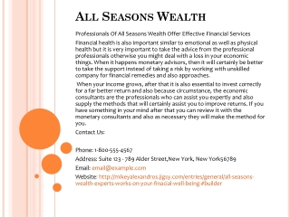 All Seasons Wealth