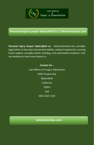 Personal Injury Lawyer Bakersfield Ca | Edmonstonlaw.com