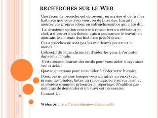 recherches sur le Web