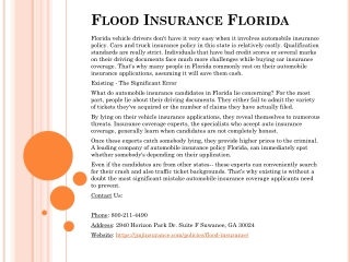 Flood Insurance Florida