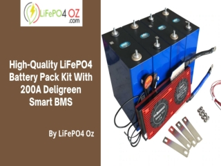 High-Quality LiFePO4 Battery Pack Kit With 200A Deligreen Smart BMS