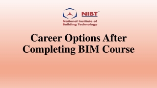 Career Options After Completing BIM Course