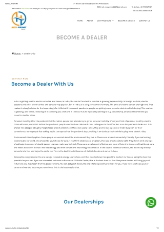 #1 Become a E-Vehicle Dealer: Neo Prime Electric