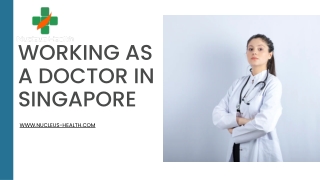 Working as a doctor in singapore