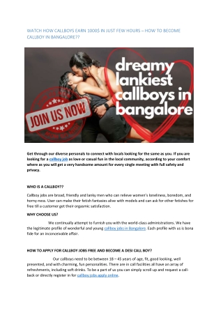 WATCH HOW CALLBOYS EARN 1000$ IN JUST FEW HOURS – HOW TO BECOME CALLBOY IN BANGA