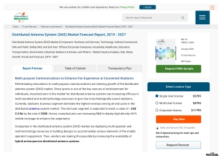 Distributed Antenna System (DAS) Market Forecast Report, 2019 - 2027