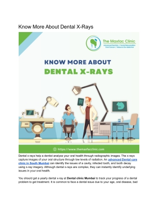 Know More About Dental X-Rays