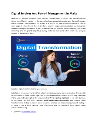 Digital Services And Payroll Management In Malta