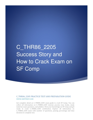 C_THR86_2205 Success Story and How to Crack Exam on SF Comp