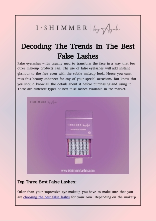 Decoding The Trends In The Best False Lashes