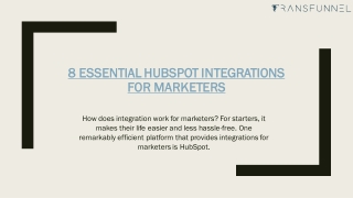 8 Essential HubSpot Integrations For Marketers | Transfunnel