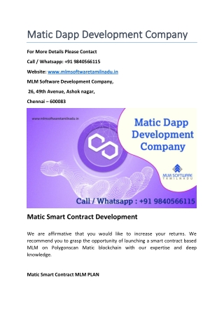 Matic Dapp development company