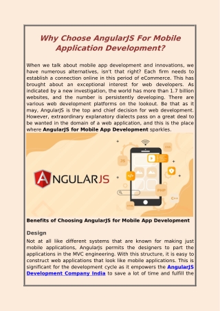 Why Choose AngularJS For Mobile Application Development?