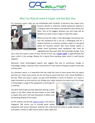 Rent Copier Singapore - copierpc.com.sg