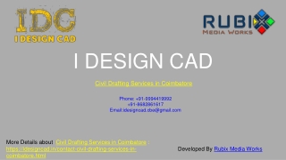 Civil Drafting Services in Coimbatore (www.idesigncad.in)