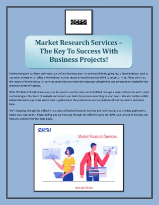 Market Research Services – The Key To Success With Business Projects!